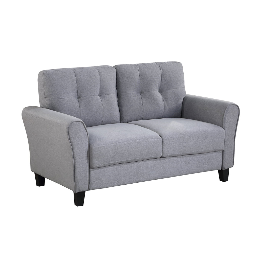 58" Gray Upholstered 2 Seater Sofa X2580