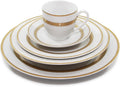 White 24K Plated Porcelain Dinnerware Set F97850