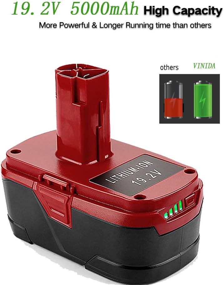 2 Pack 19.2V 6000mAh Lithium Battery Replacement J95476