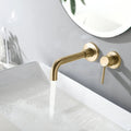 Yellow Wall Mount Single Handle Bathroom Sink Faucet with Drain P69508