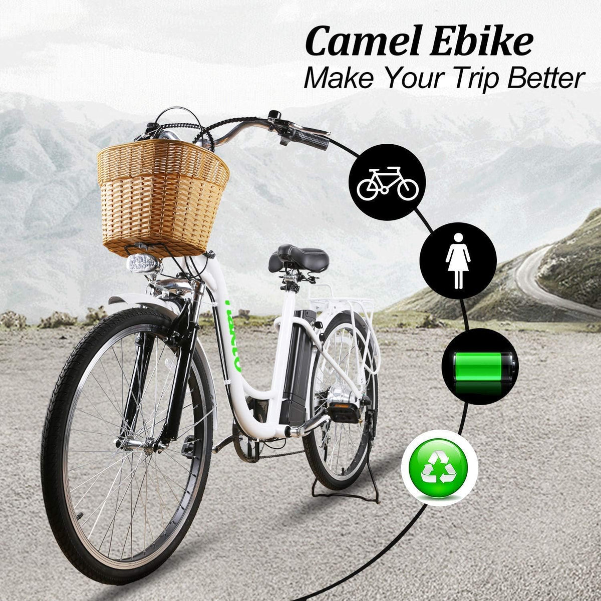 26 250W Cargo Electric Bicycle with Removable 36V10A Lithium Battery R640