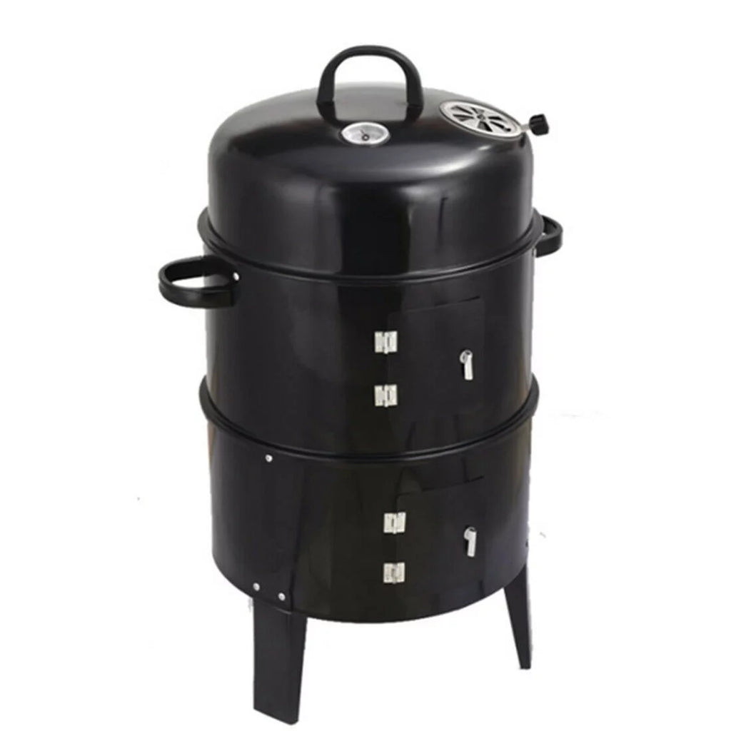 Charcoal Grill Smokeless Vertical BBQ Smoker Portable Meat Cooker C85969