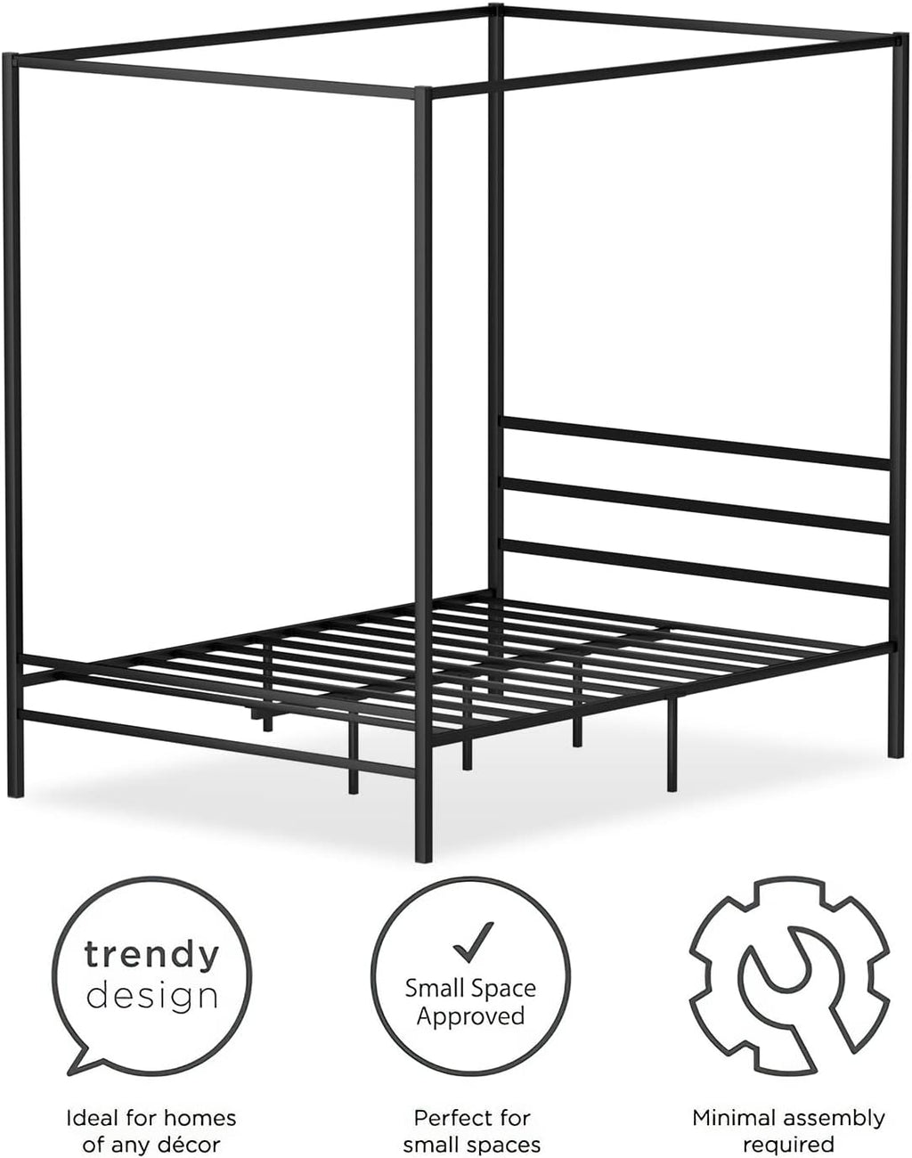 Queen Metal Canopy Bed Frame N960