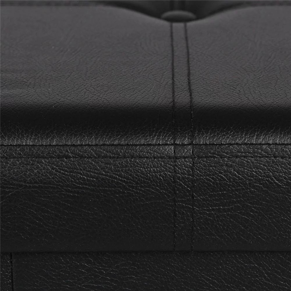 Faux Leather Storage Ottoman Bench W944025