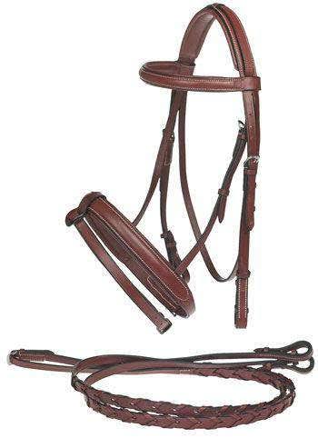 Black Padded Flash Bridle X664