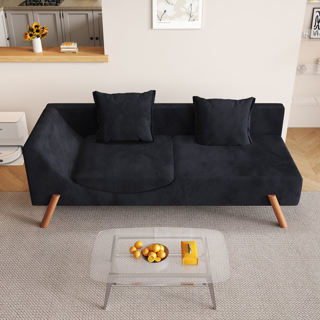 Convertible Multifunctional Chaise Longue Loveseat Sofa P486