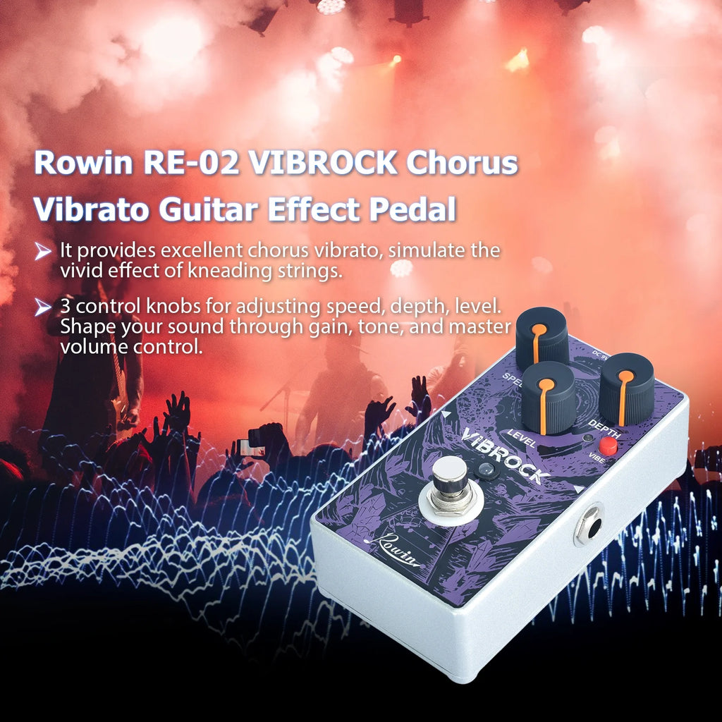 Chorus Guitar Effect Pedal with Speed Depth Control Knobs True Bypass Metal Shell J580735