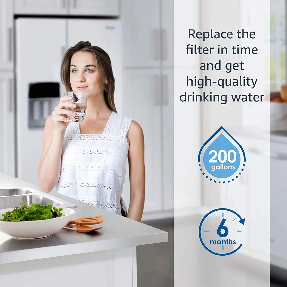 NSF 42&372 Certified Refrigerator Water Filter, 3 Pack L44106