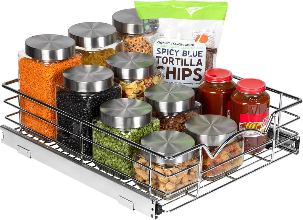 Pull Out Cabinet Organizer Basket, 11W x 21D x 5H M233584