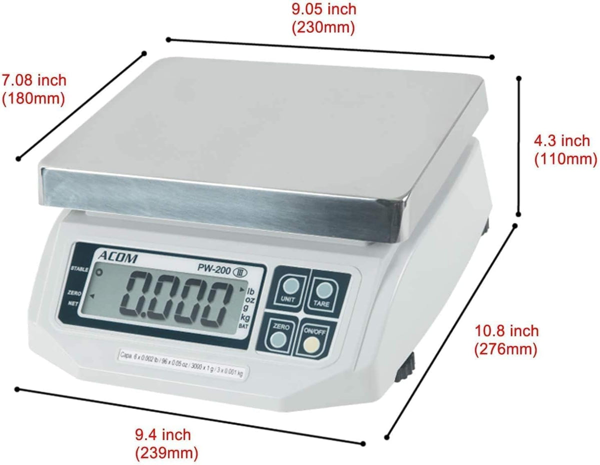 Digital Portion Control Scale, 15lb Capacity, 0.005lb Readability M71858