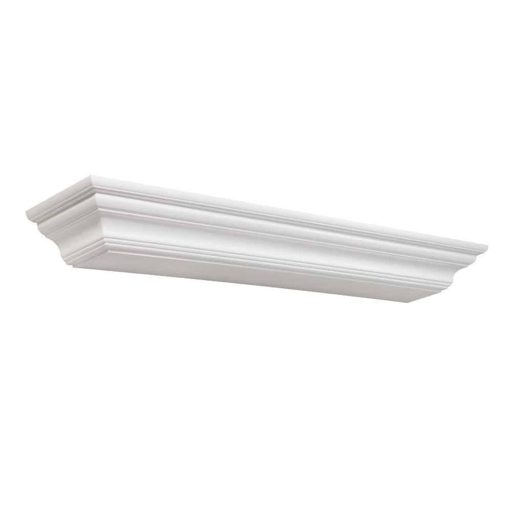 White MDF Mantel Shelf 48x22 U235