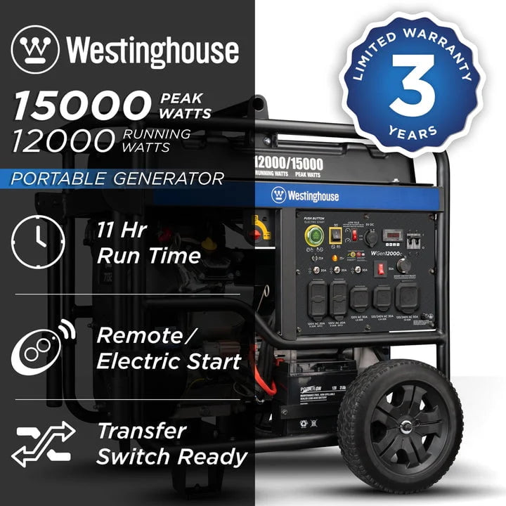 Portable Gas Generator with Electric Start F60386