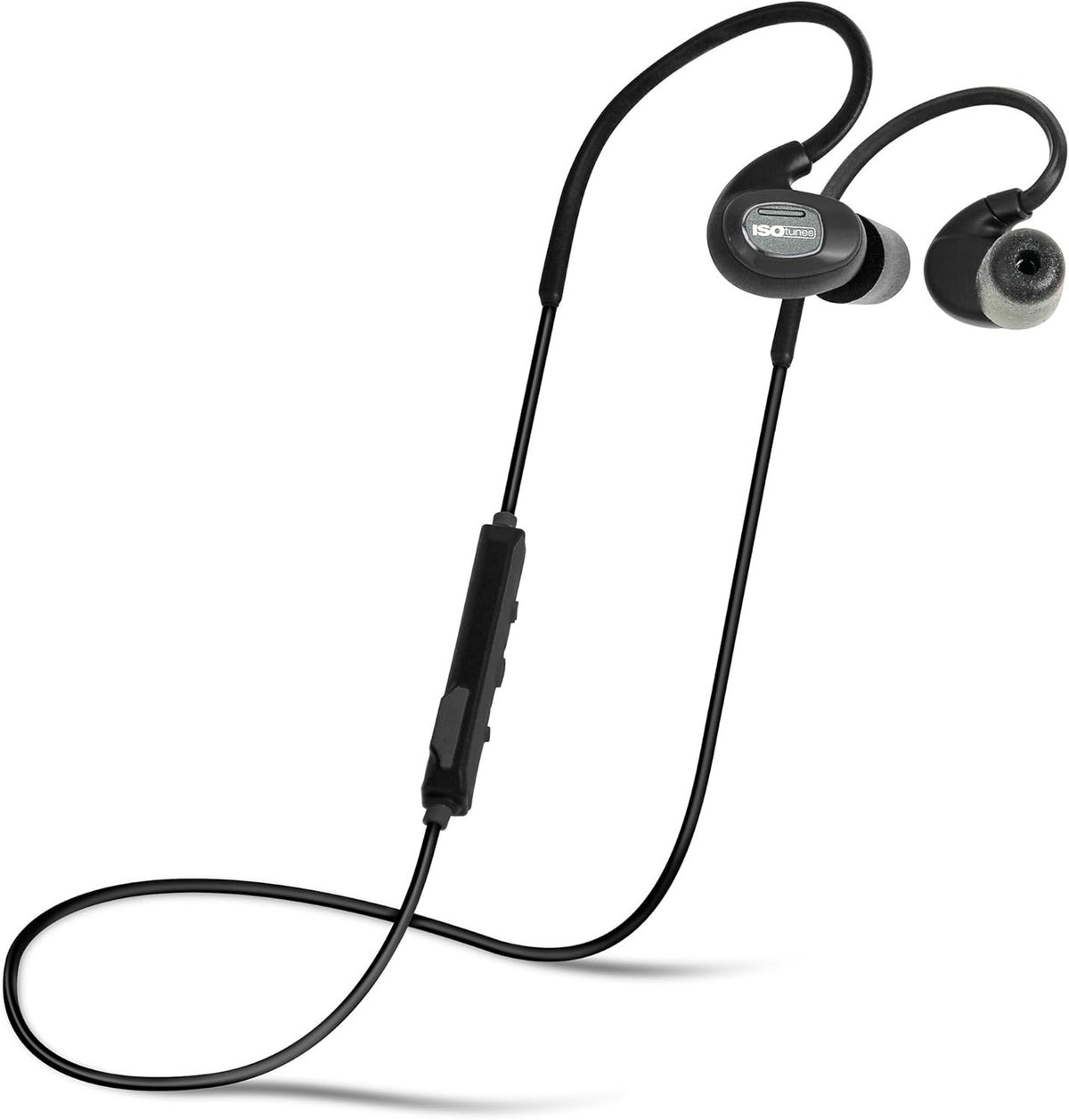 Matte Black Bluetooth Earplug Headphones with Noise Cancelling Mic R11874
