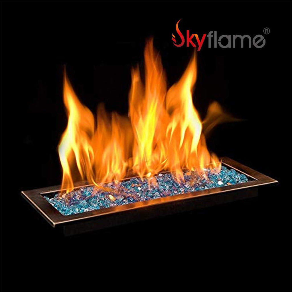 Black Dual Burner Fire Pit Pan and Burner E1659