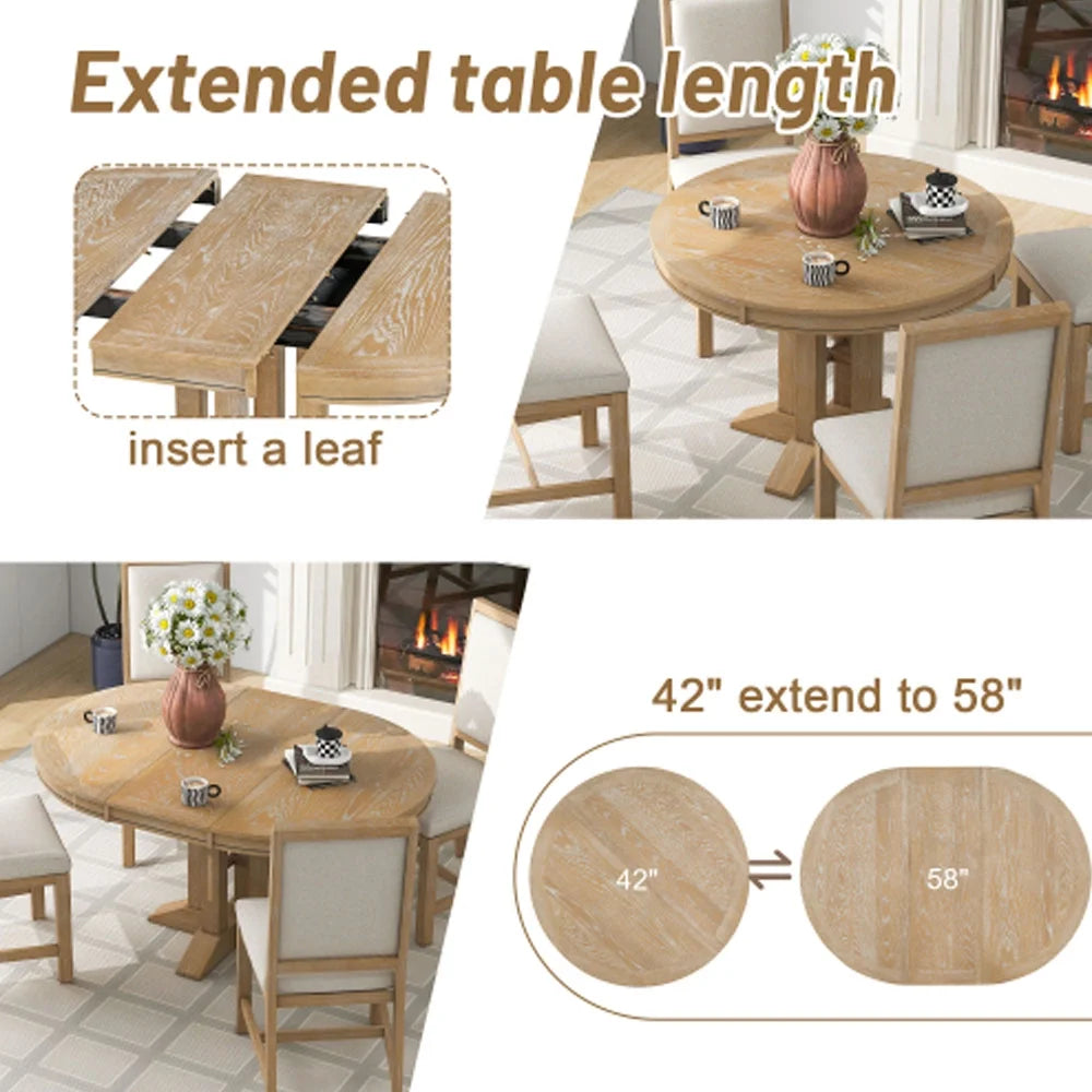 Extendable Round Dining Table F58531