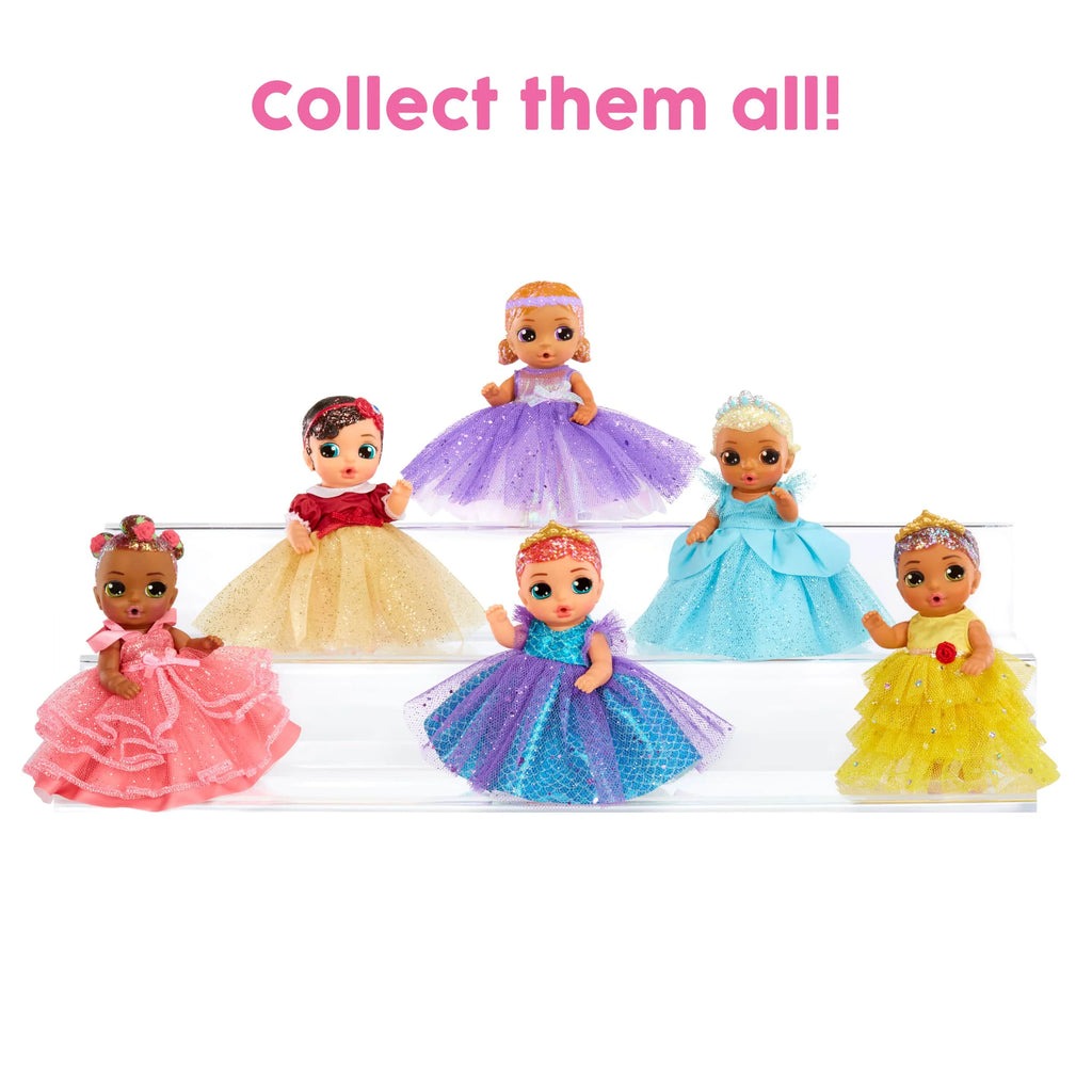 Baby Born Surprise Small Dolls Series 9 with 3 Water Surprises, Princess-Themed Dress, Color Change Diaper, Castle Packaging Z2612