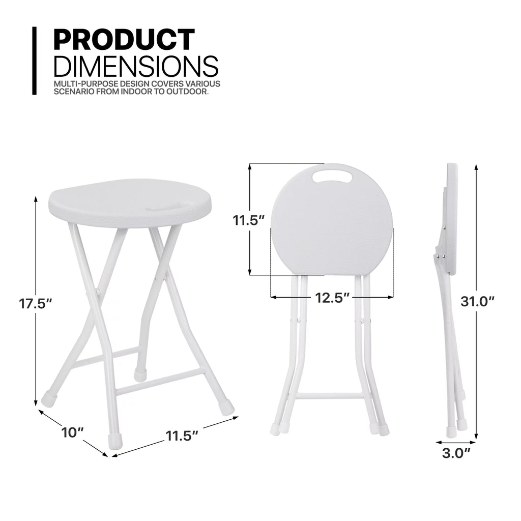 5.5 FT Folding Table and Chair Set of 13 White P538
