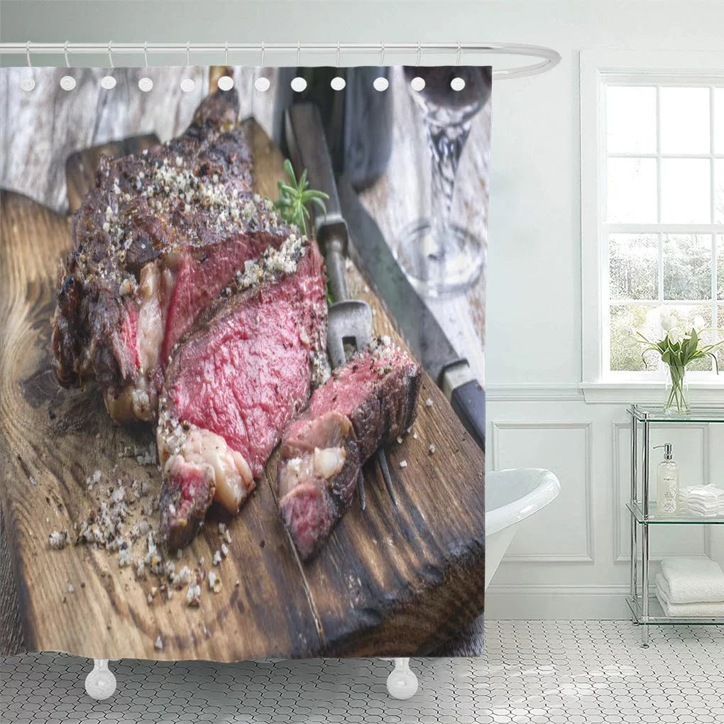 Brown Beef Barbecue Shower Curtain 60x72 inch R975