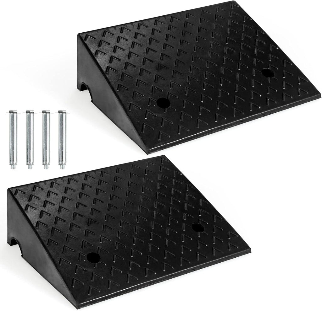 Rubber Curb Ramps, 6 H x 19 W, Pack of 2 G190
