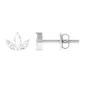 1/4 CT Marquise Cut Diamond Stud Earrings in Leaf Design, 925 Sterling Silver N84009