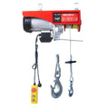 Electric Hoist 440LBS Electric Winch, Wire Remote Control, 110V Steel Electric Lift, Household Small Crane with 2 Lift Slings Straps K985