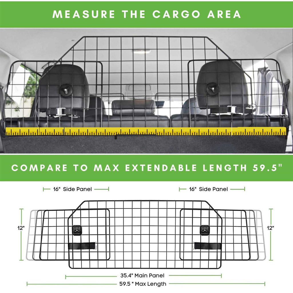 Adjustable Dog Car Barrier with Guard Mesh U691892