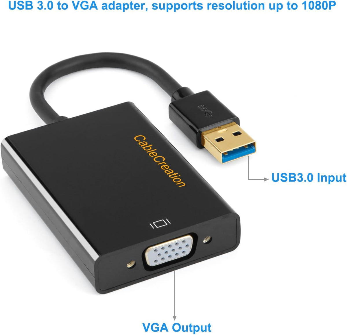 USB 3.0 to VGA Adapter, Black B9997
