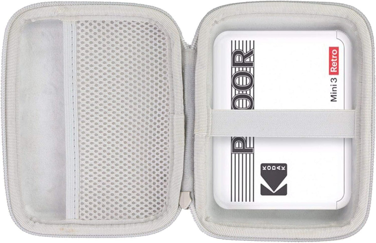 Hard Travel Case for Kodak Mini 3 Retro Instant Printer & Camera (Gray Zipper) I838