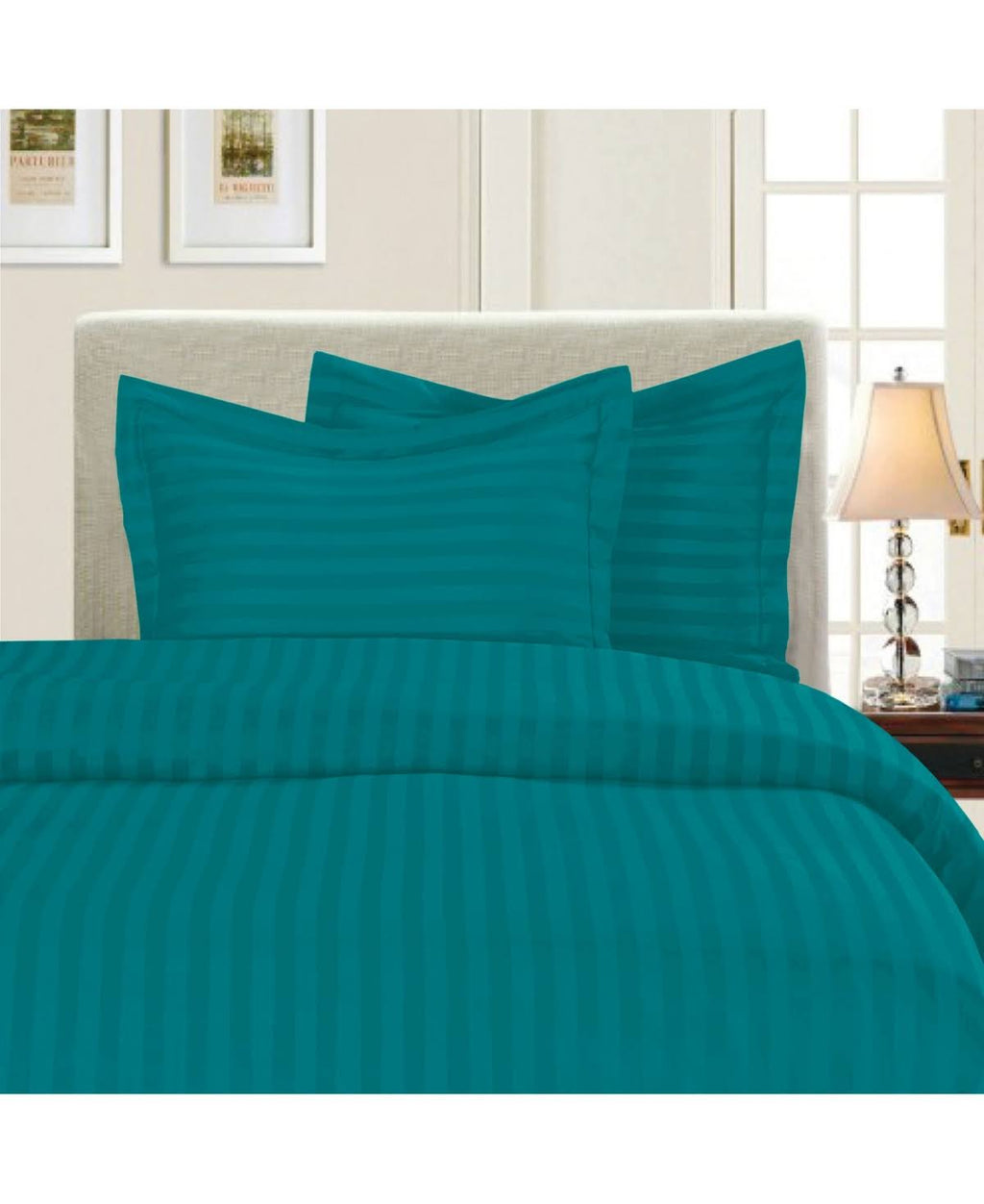 Beige 3 PC Wrinkle-Free Duvet Cover Set Q179
