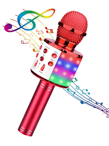 4 in 1 Wireless Karaoke Microphone with LED Lights G765022
