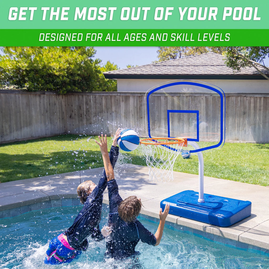 Acrylic Pool Basketball Hoop with Water Weighted Base P788426