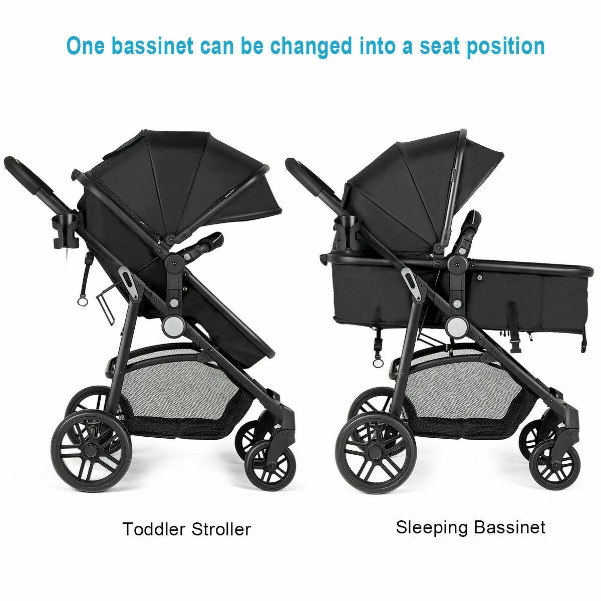 Foldable Baby Stroller Black B6894