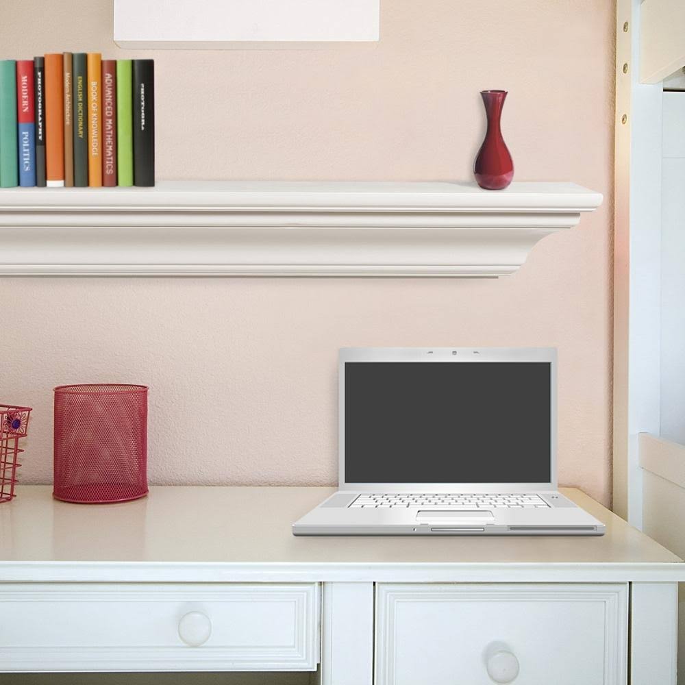 White MDF Mantel Shelf 48x22 U235