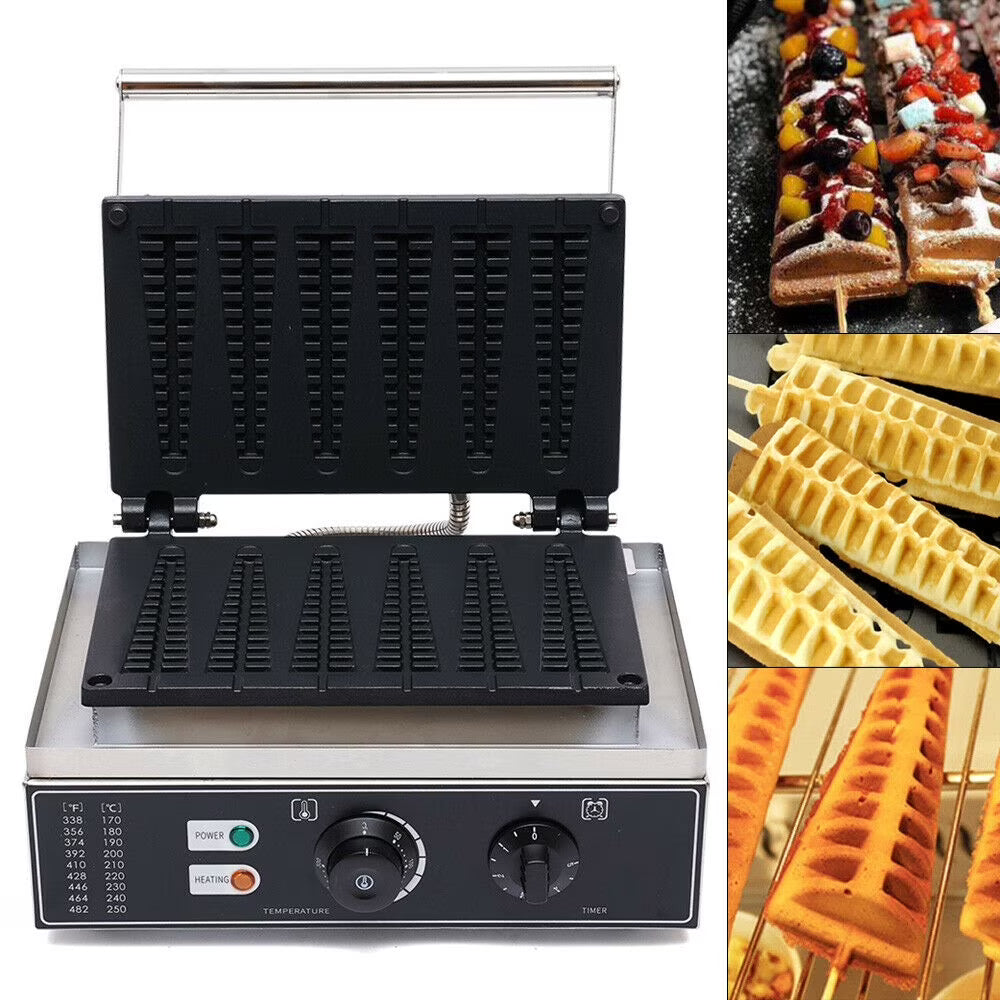 6pcs Non-stick Electric Stick Waffle Maker Machine L504081