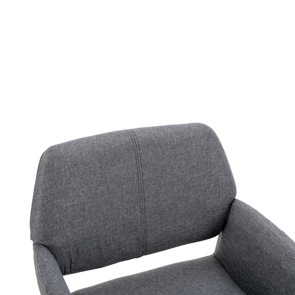 Gray Fabric Upholstered Side Chairs with Metal Legs (Set of 1) E105121