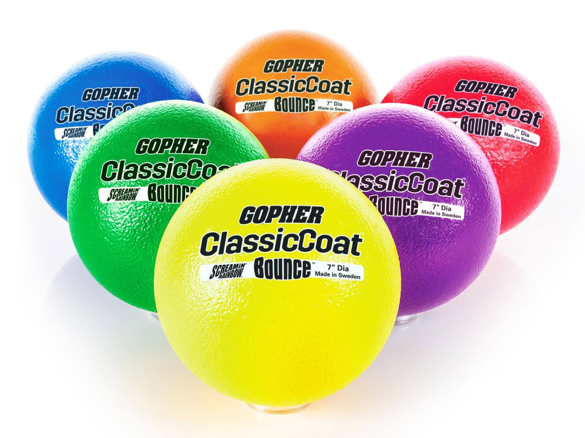 Bounce Coated-Foam Balls Rainbow 7x22 Diameter A50891