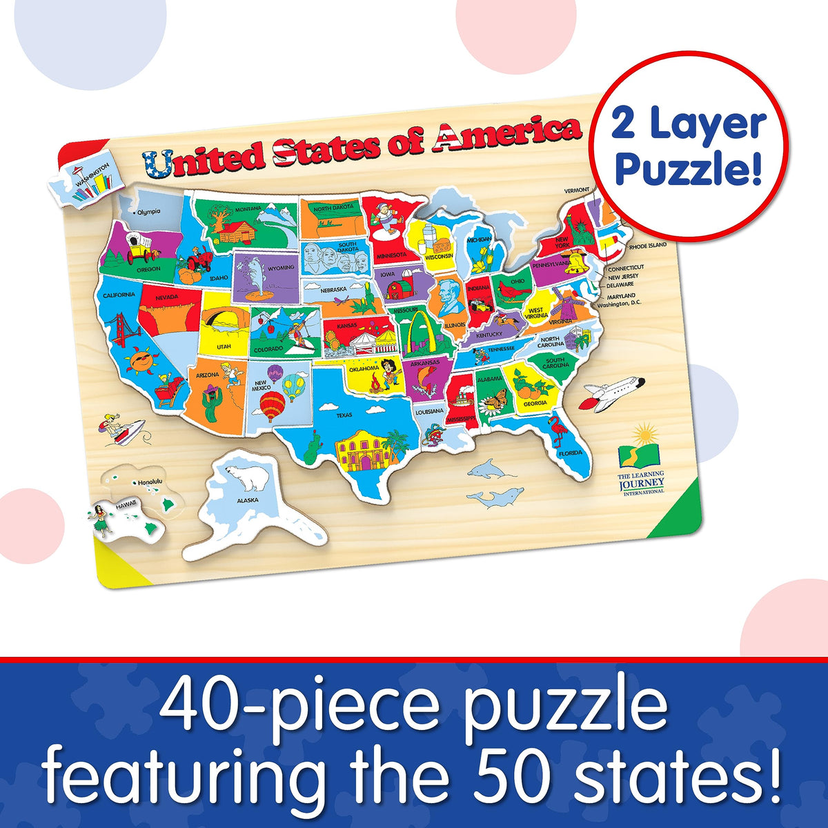 USA Map Puzzle for Kids Ages 3 and Up P39618