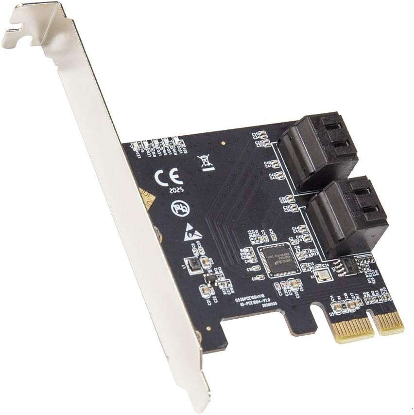 6 Port SATA III to PCIe 3.0 x1 Non-RAID Expansion Card J2374