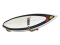 Surfboard Wall Mount with Rubber Strip and Dark Stained Wood F614334