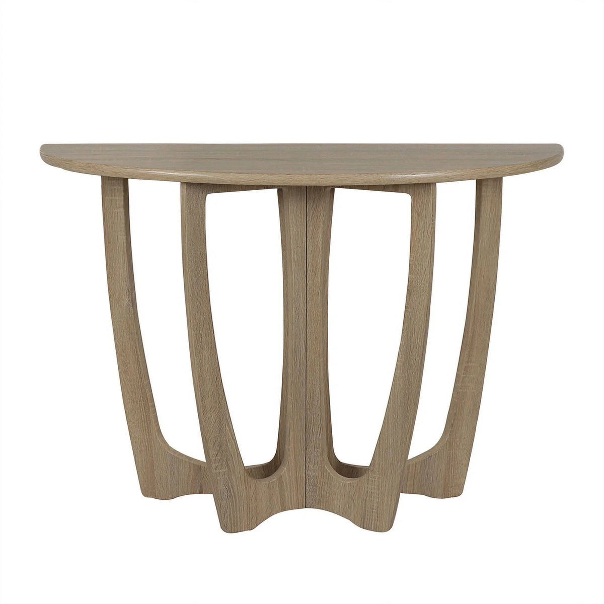 Wood Console Table with Carved Leg in Natural I233235