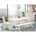 6-Piece Dining Table Set with Bench S5794