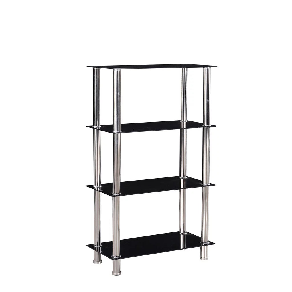 Glass 4 Tier Shelves Bookcase P771