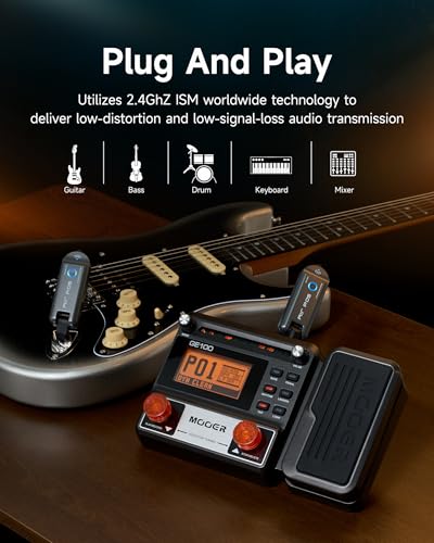 Wireless System Transmitter and Receiver for Electric Guitar U78697