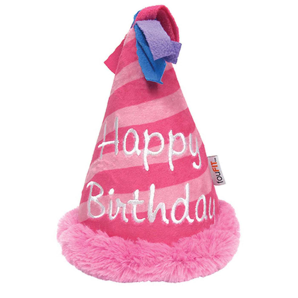 Birthday Hat Crinkle Plush Dog Toy W37790