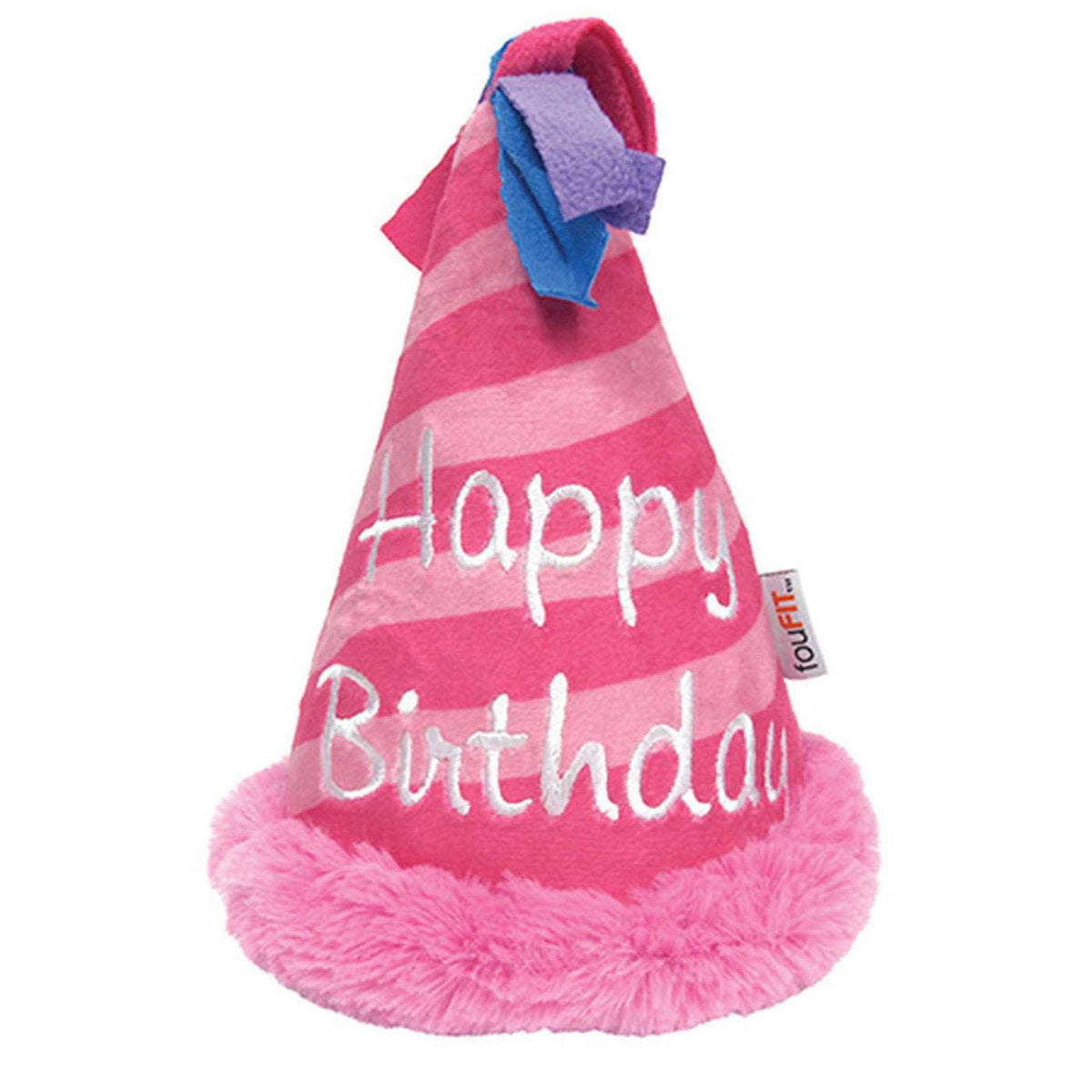 Birthday Hat Crinkle Plush Dog Toy W37790