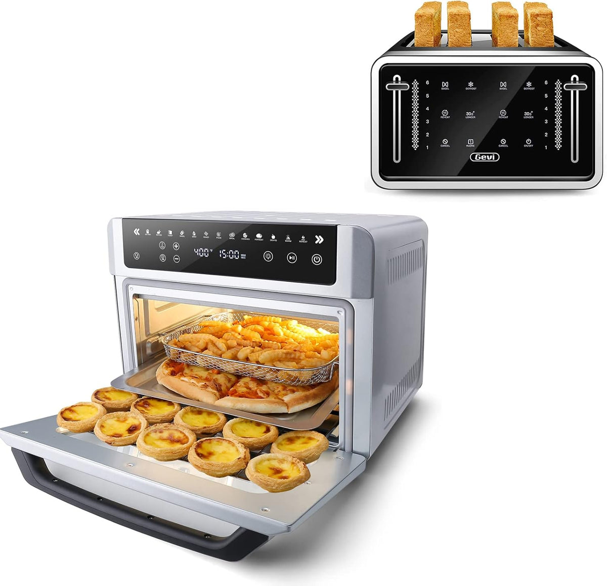 Large Digital LED Screen Convection Oven with Rotisserie and Dehydrator U2486