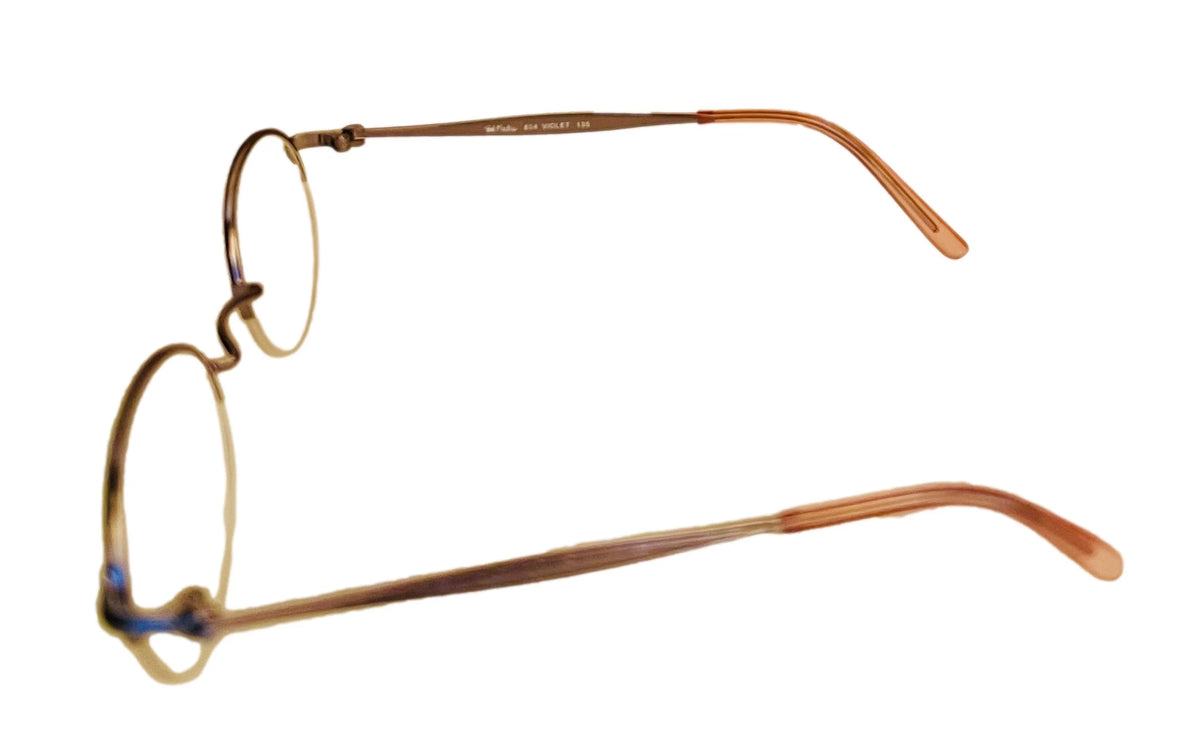 Violet Round Rimless Metal Eyewear Frame E764