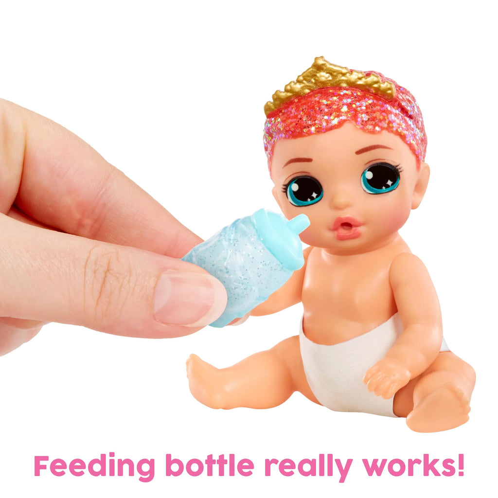 Baby Born Surprise Small Dolls Series 9 with 3 Water Surprises, Princess-Themed Dress, Color Change Diaper, Castle Packaging Z2612
