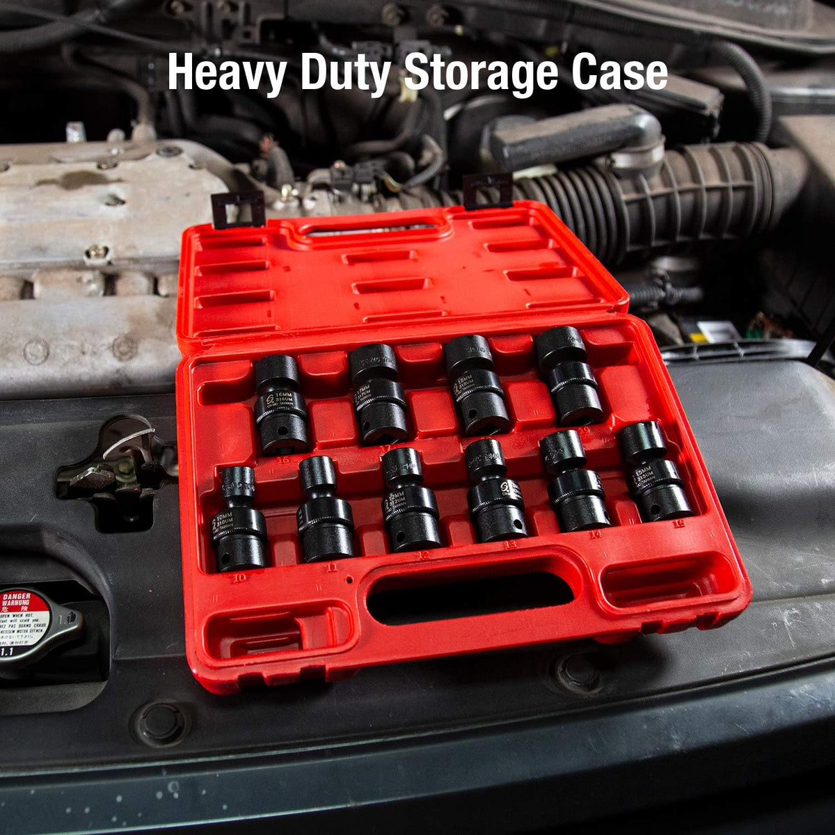 3/8 Inch Drive 10-Piece Metric Universal Impact Socket Set O6163