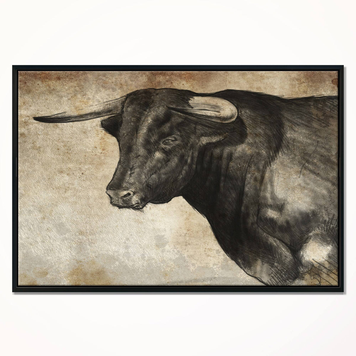 Multi Color Framed Canvas Animal Art Q5614